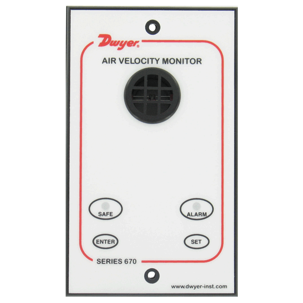 Dwyer Fume Hood Monitor, Model 670